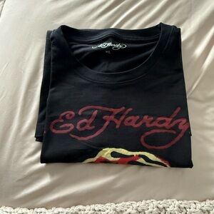 Ed Hardy Tiger Black Graphic T-Shirt for Men